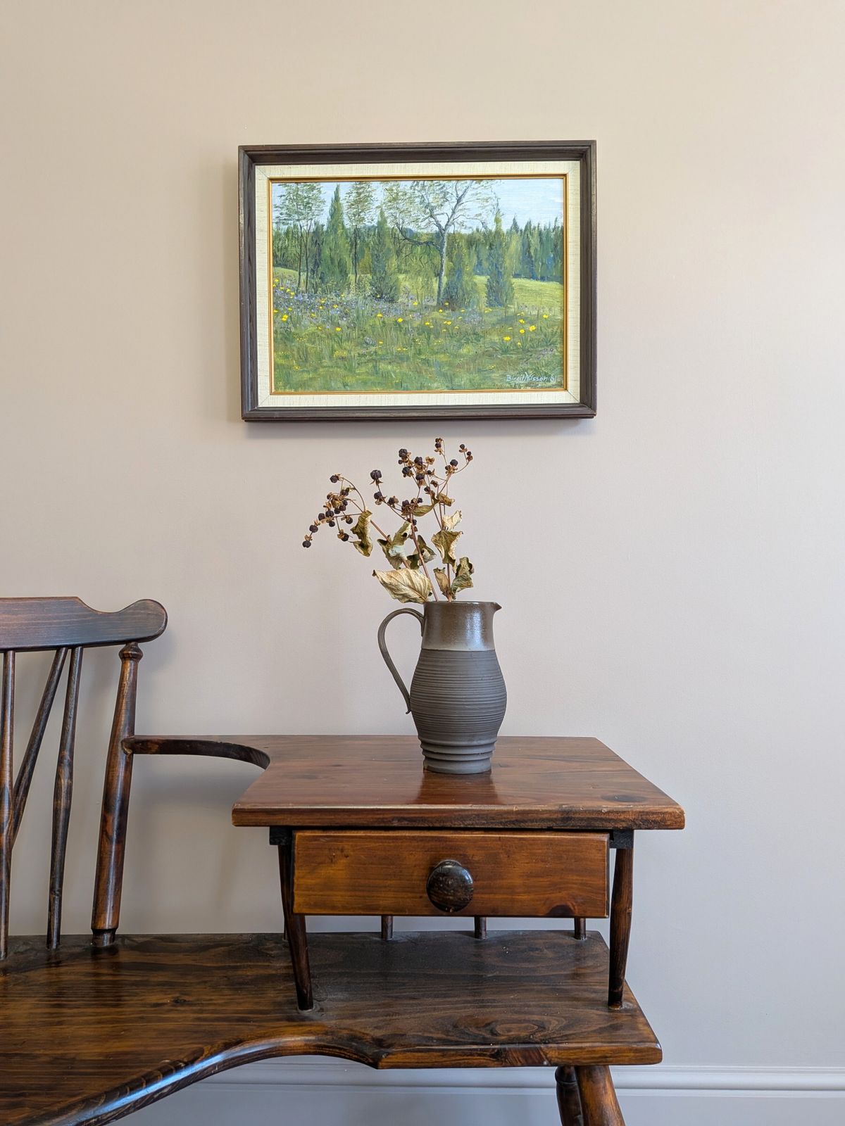 Wildflower Meadow . Oil Painting photo furniture