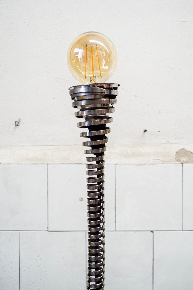 Lampadaire Molla en acier par Eleonore Peduzzi Riva pour Candle, Italie, années 1970 photo for sale