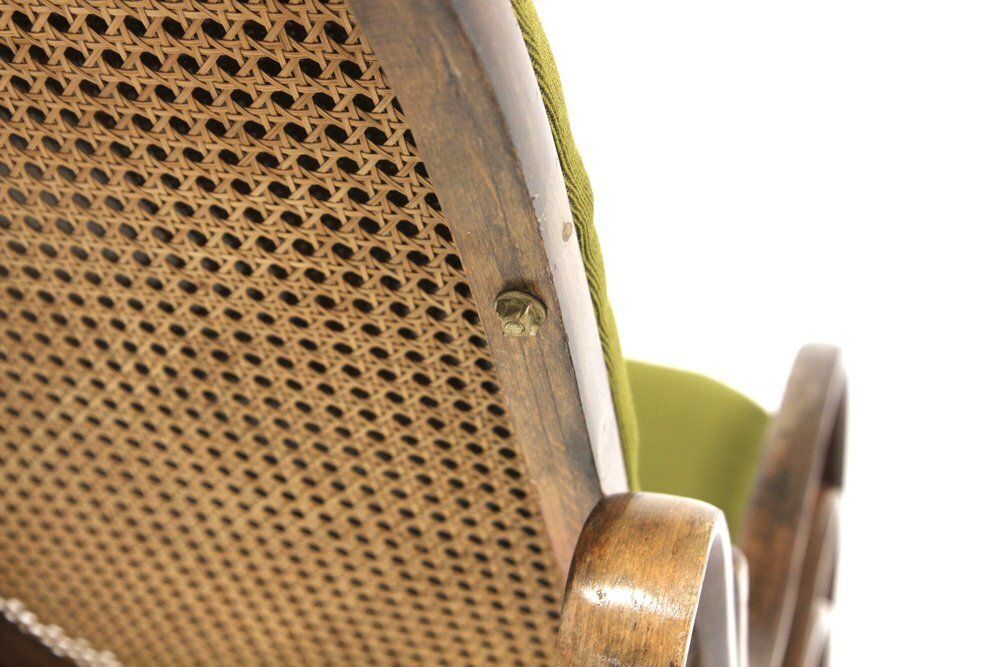 Rocking Chair In Beech And Cane From Fischel, Vienna, Austria, 1930s photo buy