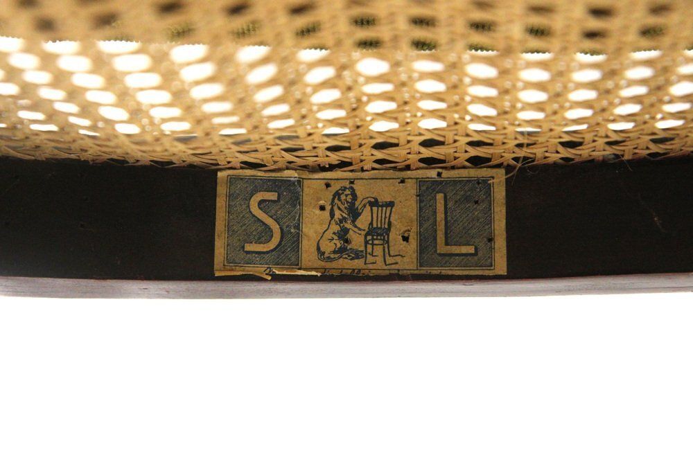 Rocking Chair In Beech And Cane From Fischel, Vienna, Austria, 1930s photo vintage