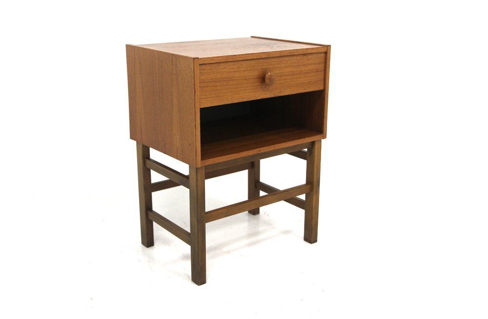 Table de chevet scandinave en teck, Suède, 1960