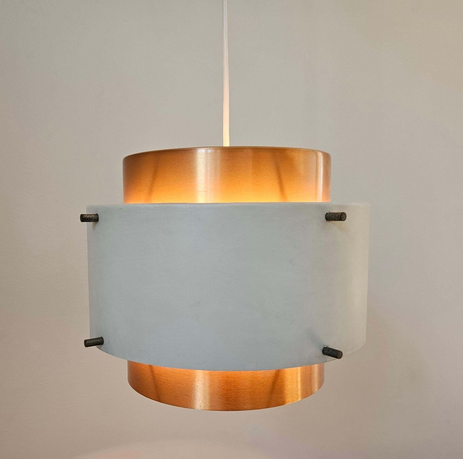 Zeldzame mid-century hanglamp in de stijl van Jo Hammerborg, Denemarken, jaren 1970 photo vintage