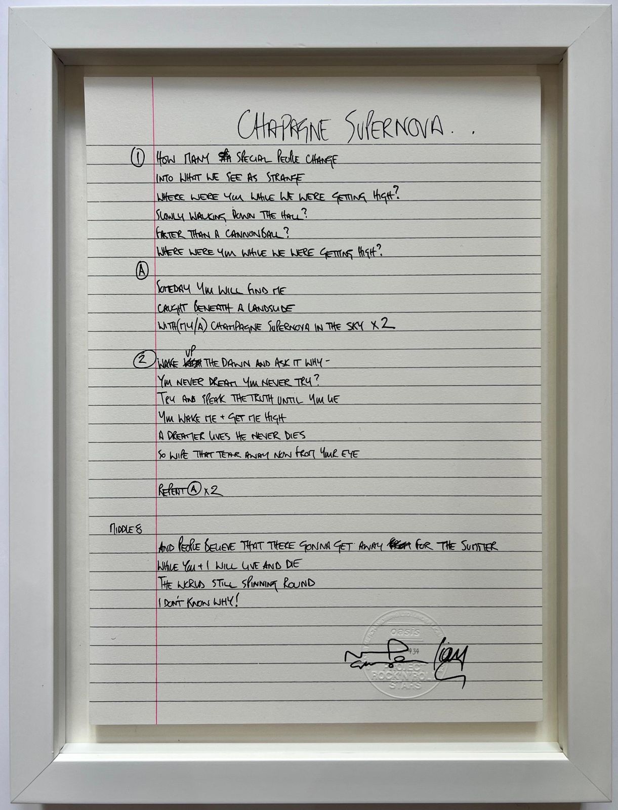 Champagne Supernova   Oasis Lyrics