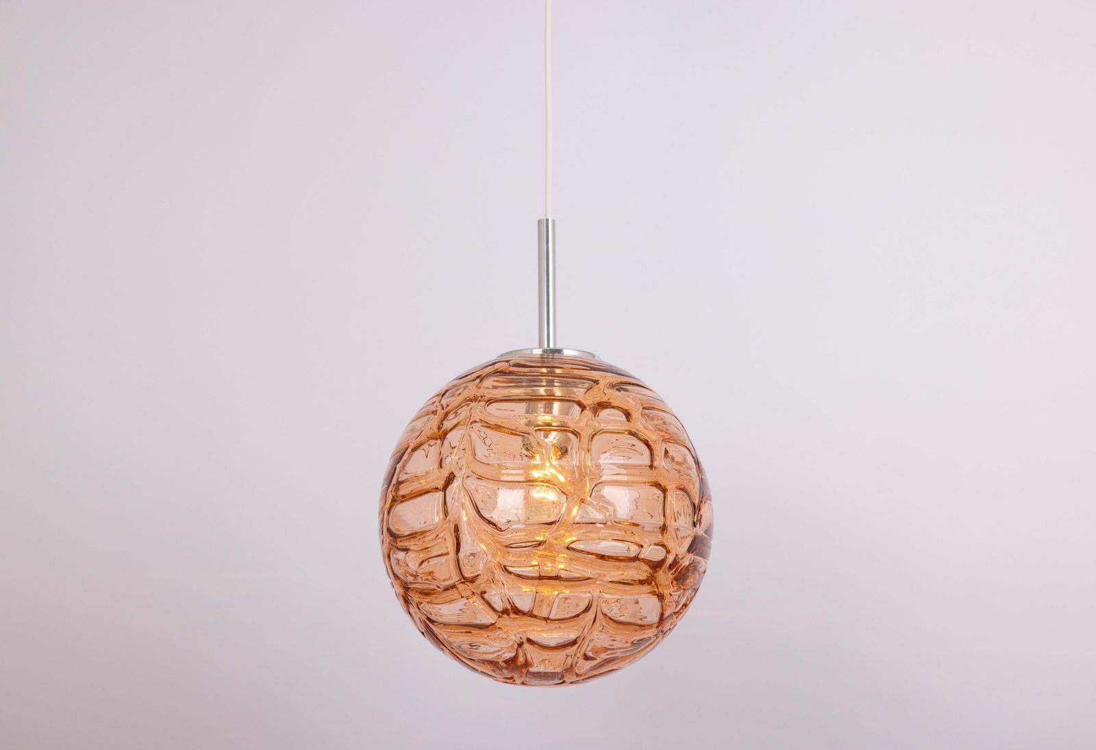 Grote zeldzame roze Murano bollamp van Doria, Duitsland, jaren 1970