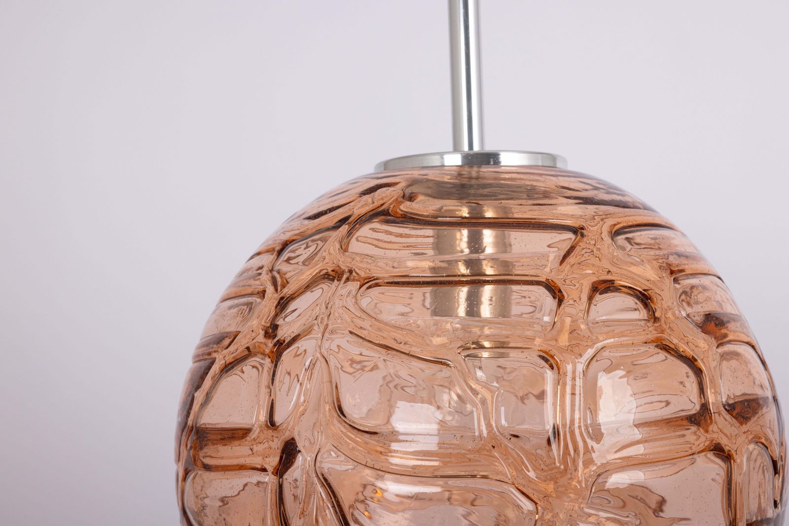 1114.0 Grote zeldzame roze Murano bollamp van Doria, Duitsland, jaren 1970 photo