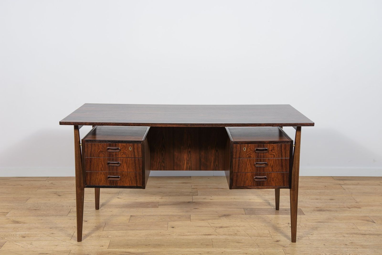Mid Century Rosewood Desk By Gunnar Nielsen Tibergaard For Tibergaard, Denmark, 1960s photo for sale