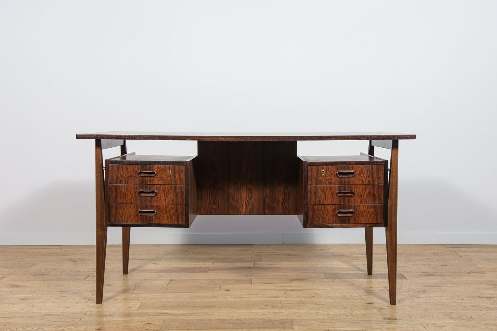 Mid Century Rosewood Desk By Gunnar Nielsen Tibergaard For Tibergaard, Denmark, 1960s photo Furniture