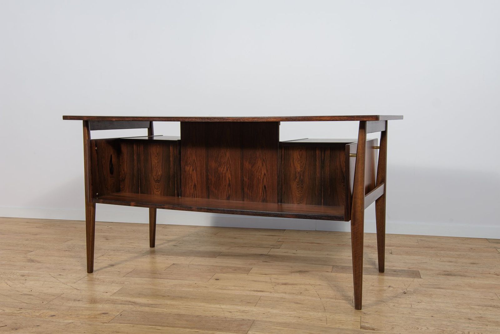 Mid Century Rosewood Desk By Gunnar Nielsen Tibergaard For Tibergaard, Denmark, 1960s photo vintage