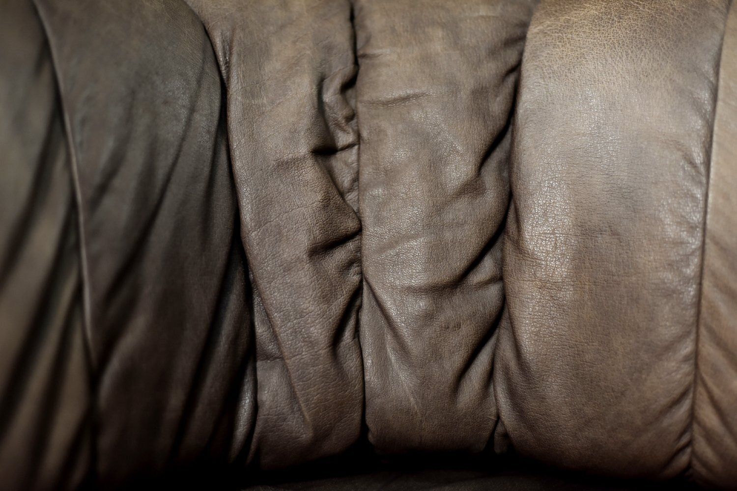 Vintage Mid Century Modern Brutalist German Brown Leather 2 Seater Sofa, 1970s photo furniture