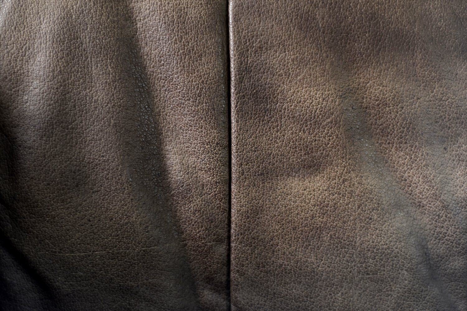 Vintage Mid Century Modern Brutalist German Brown Leather 2 Seater Sofa, 1970s photo vintage
