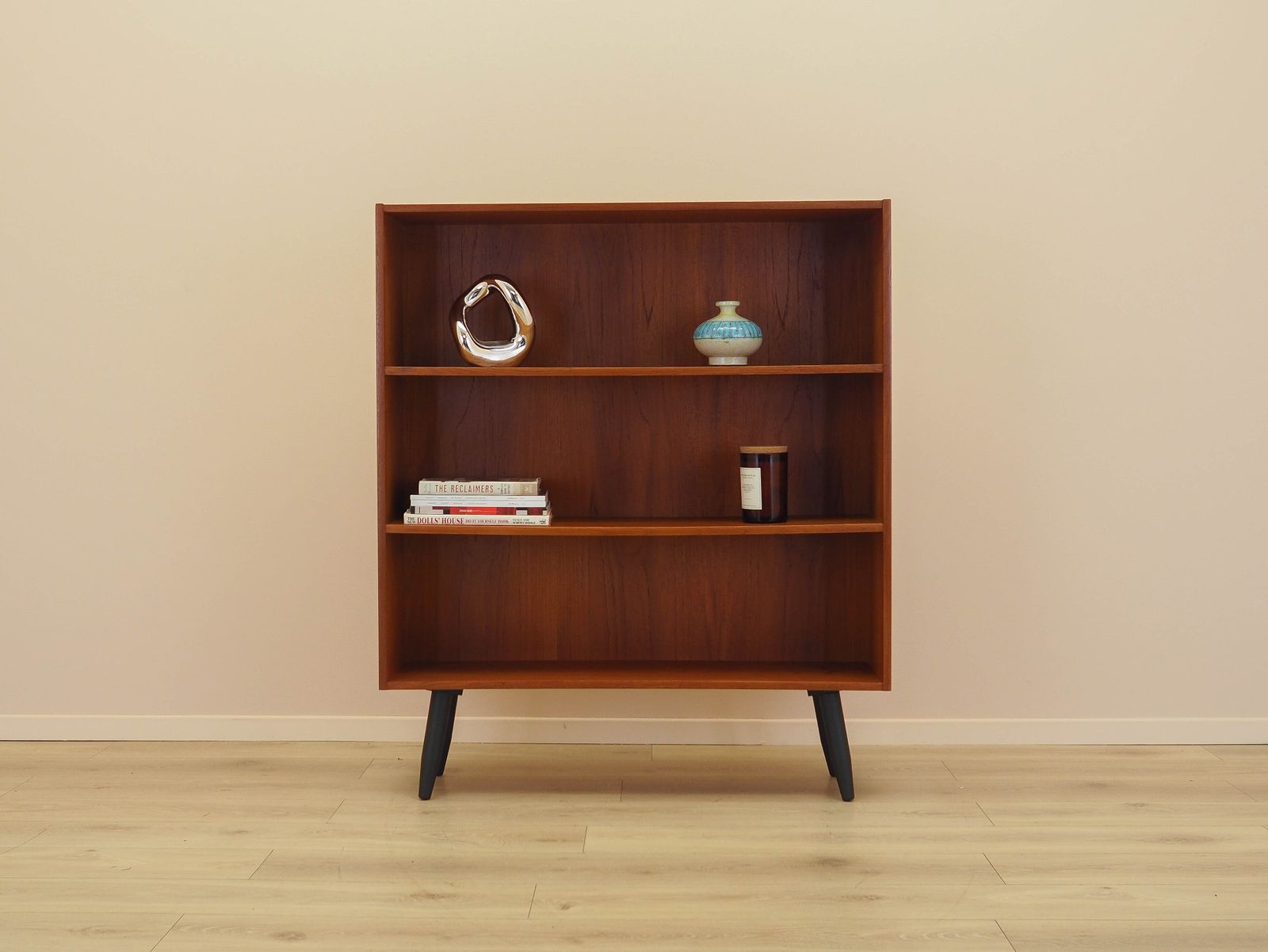 Teakhouten boekenkast, Deens design, jaren 1970, geproduceerd door Clausen & Søn photo for sale