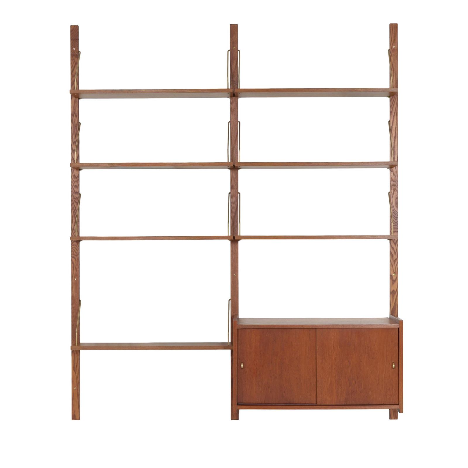 Bibliothèque modulaire en teck, design danois, années 1960, fabriquée au Danemark