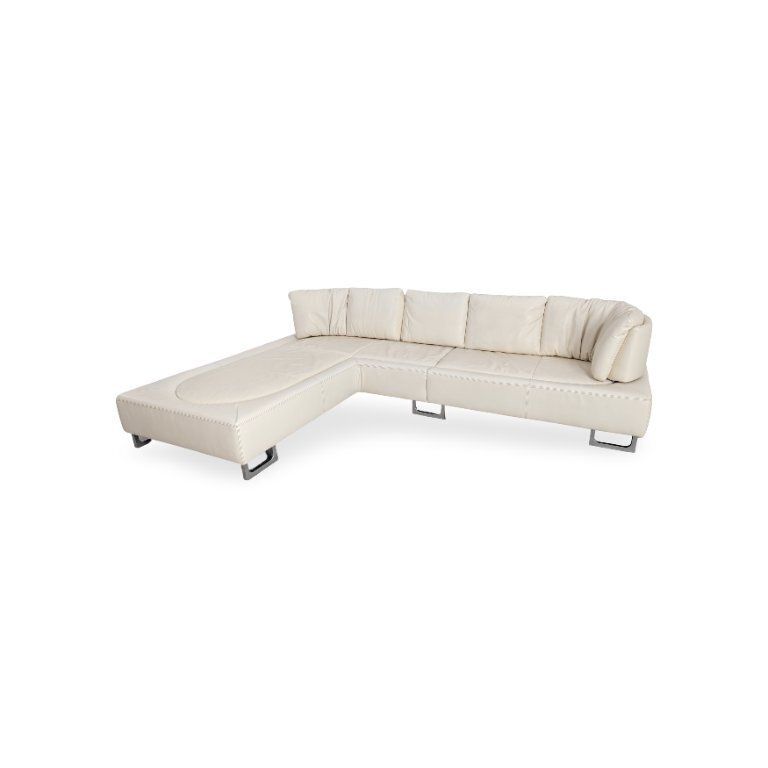 Canapé d'angle modulable De Sede DS 165 en cuir crème photo for sale