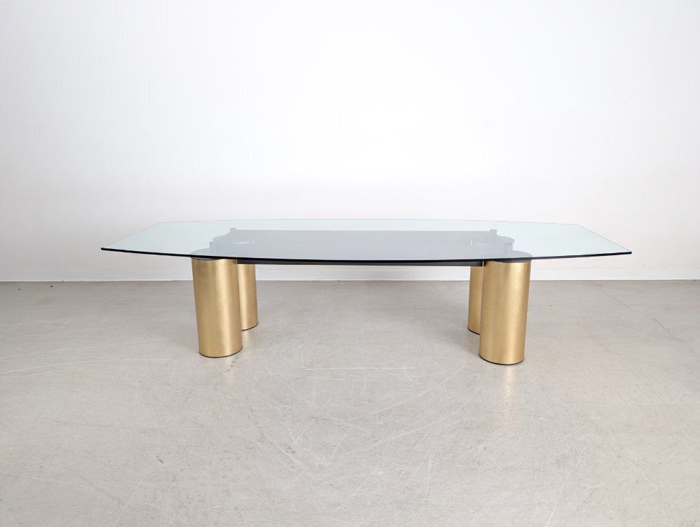 Dining Table Tavolo Serenissimo Acerbis Vignelli Associates Glass 3m photo furniture
