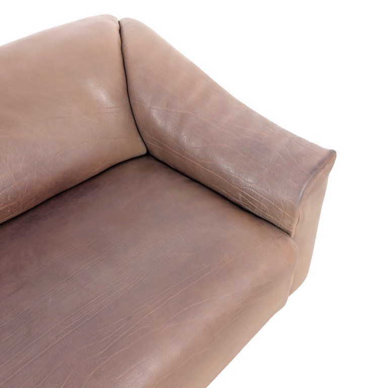 Original De Sede Ds 47 Sofa Couch Two Seater Leather Design Brown photo vintage