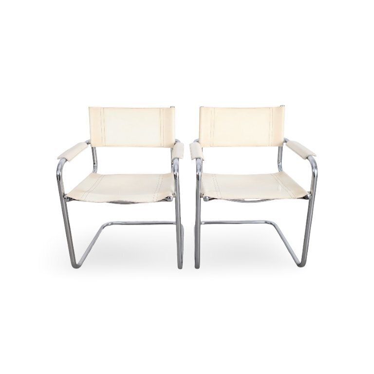 Set Of 2 Bauhaus Cantilever Chairs, Like Mart Stam And Marcel Breuer