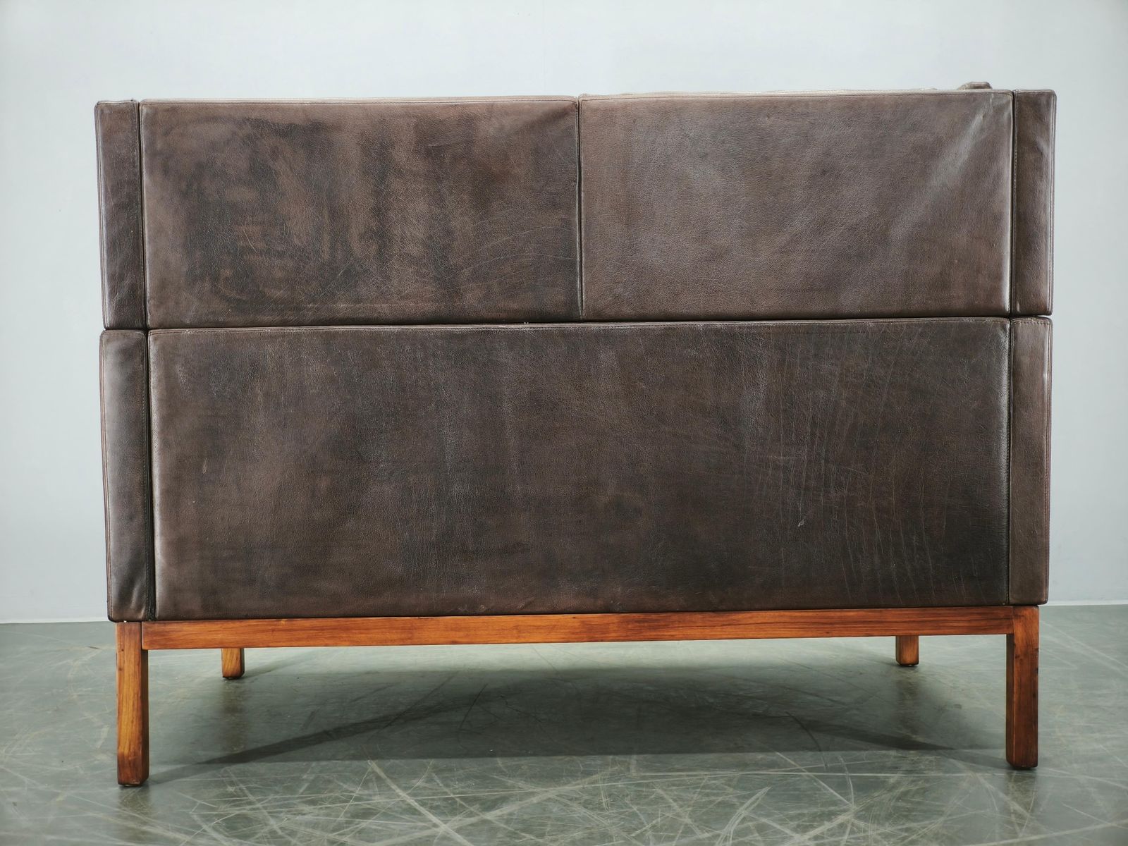 Jk 922 Wagon Leather Sofa By Jørgen Kastholm, Denmark, 1960s photo vintage