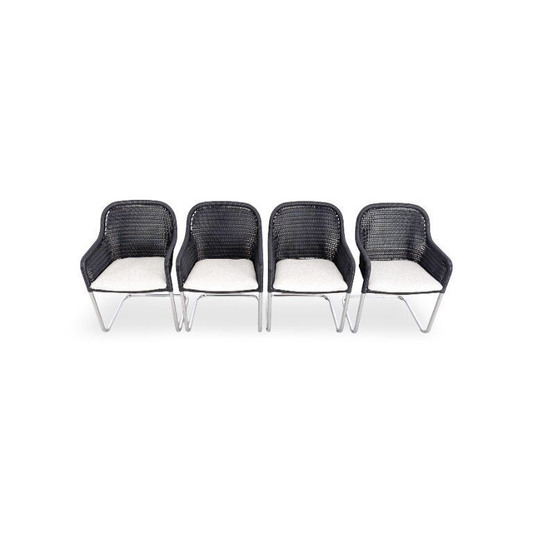 Original 4 Piece Set Tecta D43 Cantilever Design Chair With Armrests