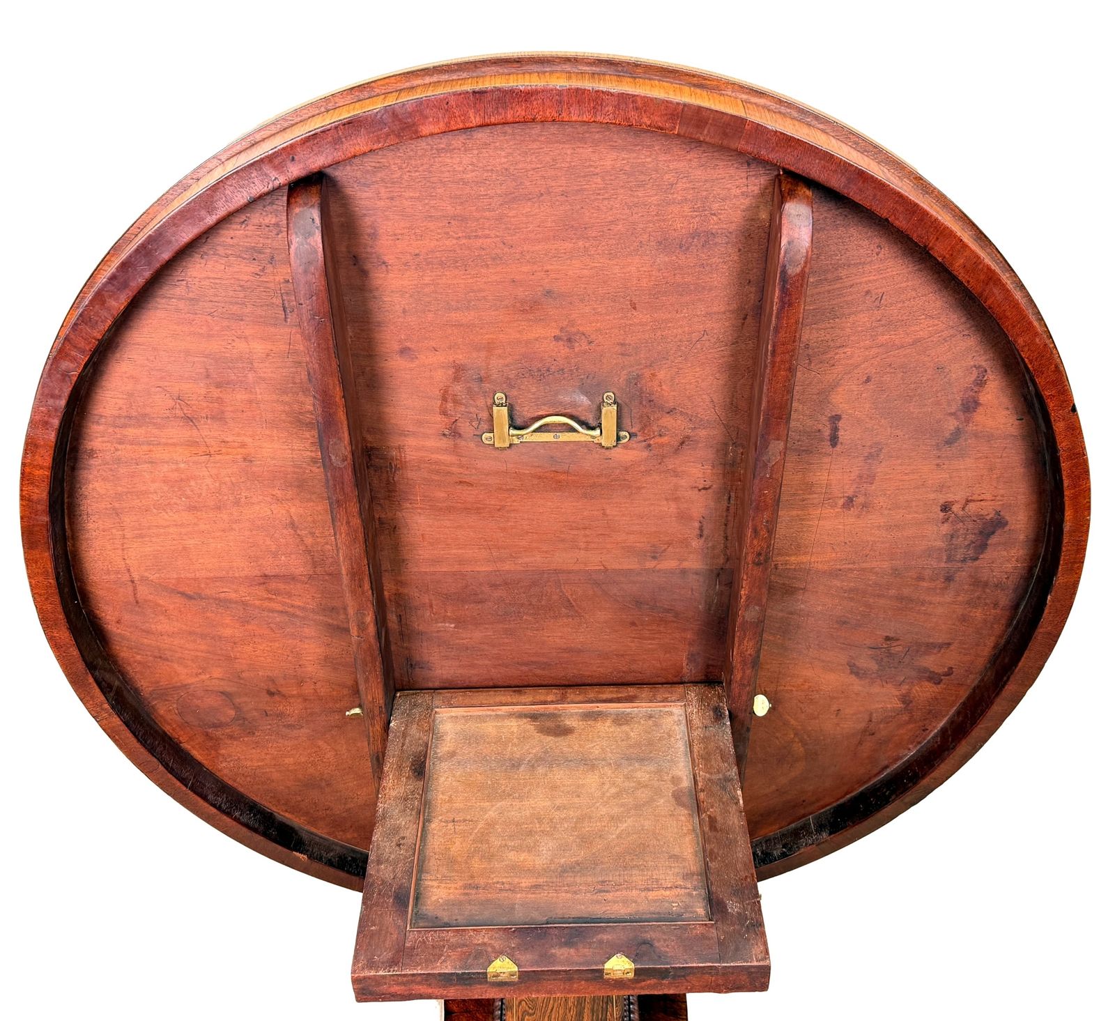 Petite table centrale ronde Regency en palissandre et laiton incrusté (Angleterre, vers 1825) photo buy