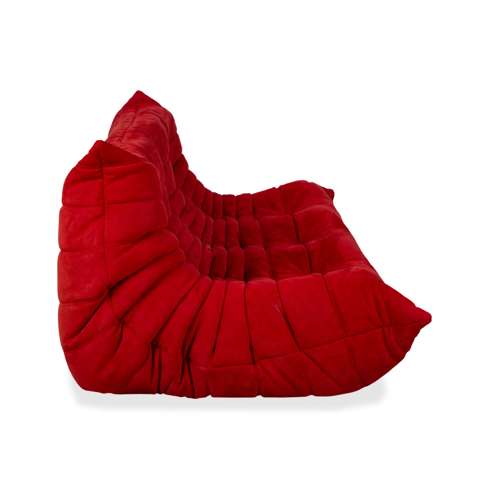 photo for sale Ligne Roset Togo Fabric Three Seater Sofa In Red