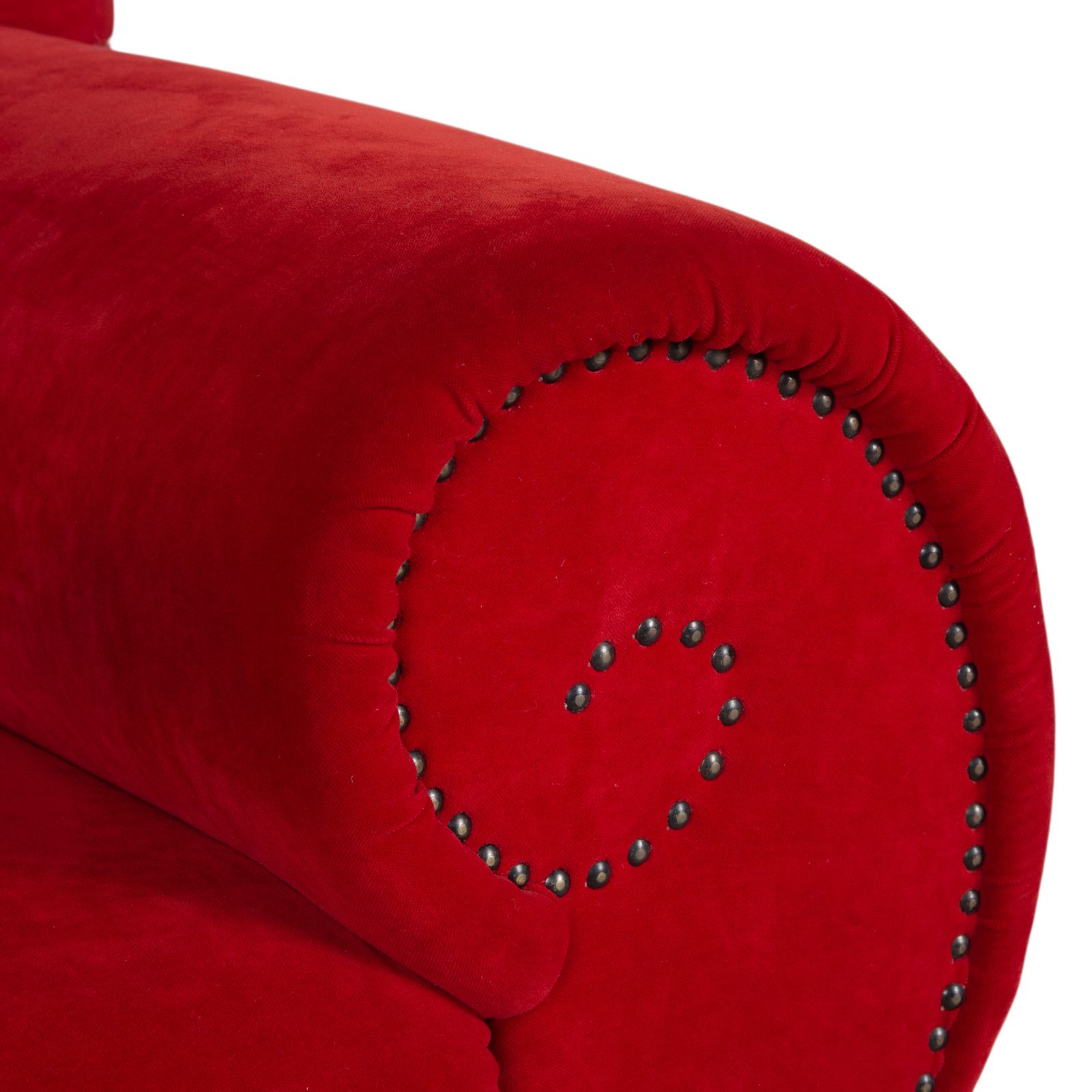 Fauteuil Bretz Gaudi en velours rouge et or photo Mobilier