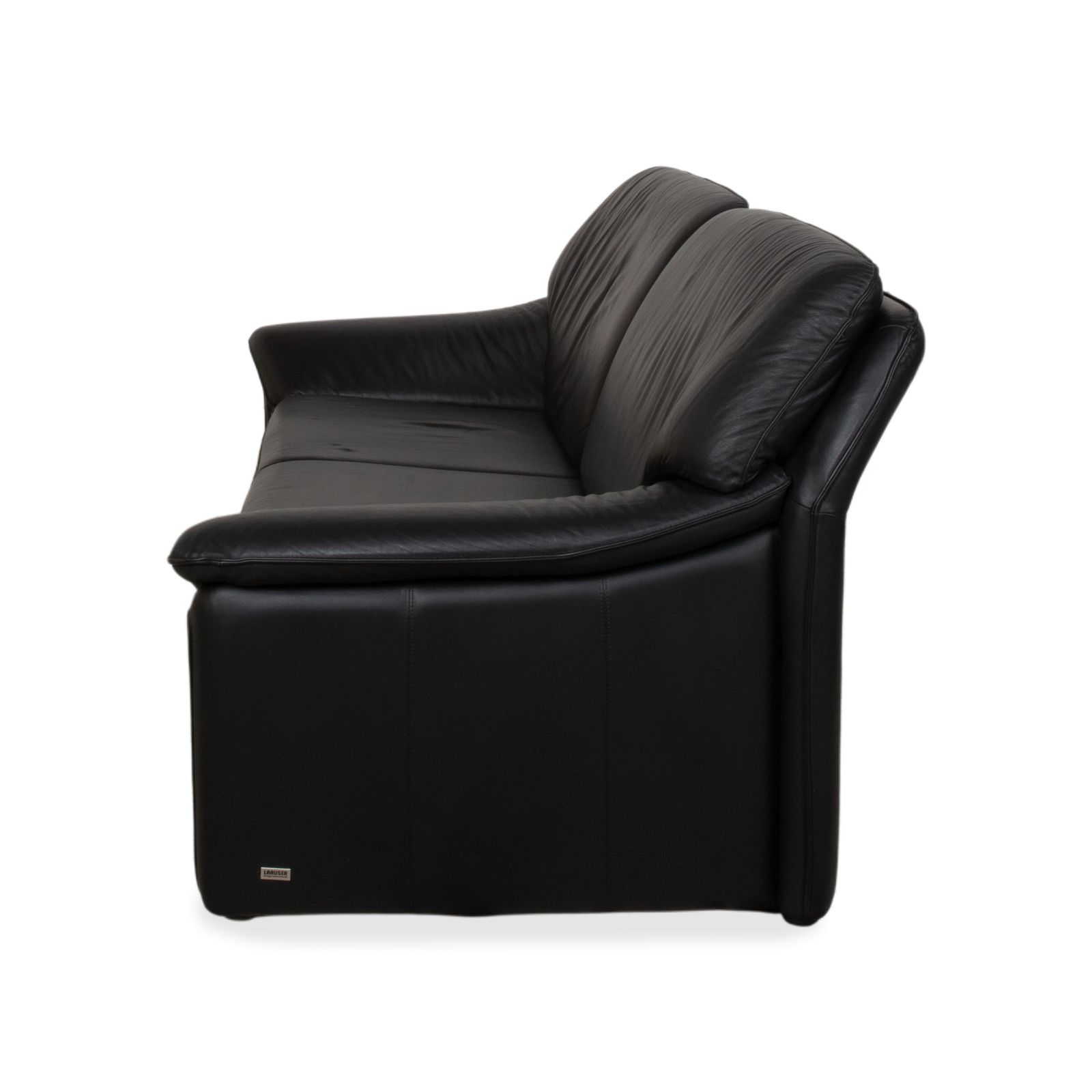 Mobilier Canapé design Laauser Atlanta en cuir noir, 3 places photo