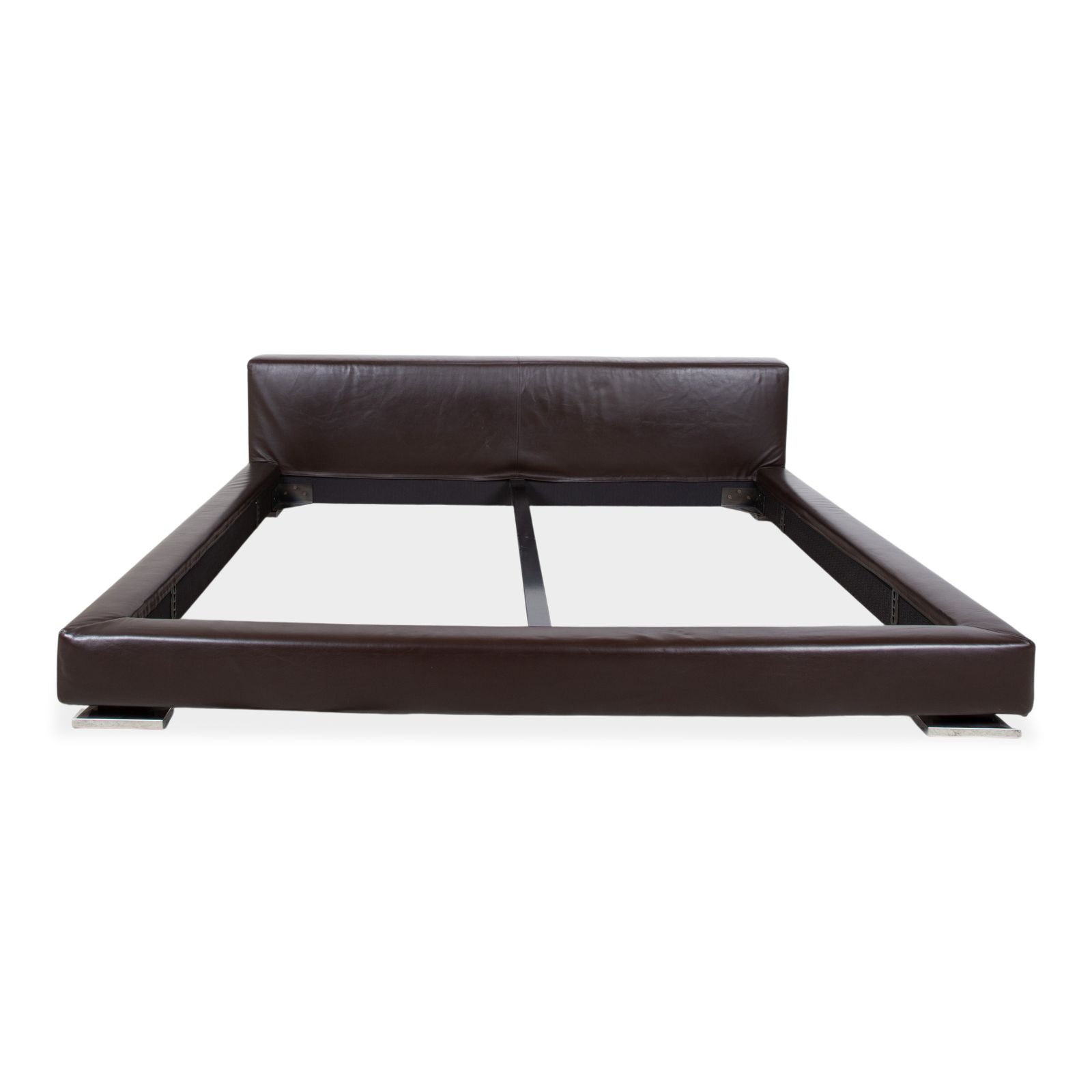 Minotti Moore Leather Bed Brown Bedroom photo vintage