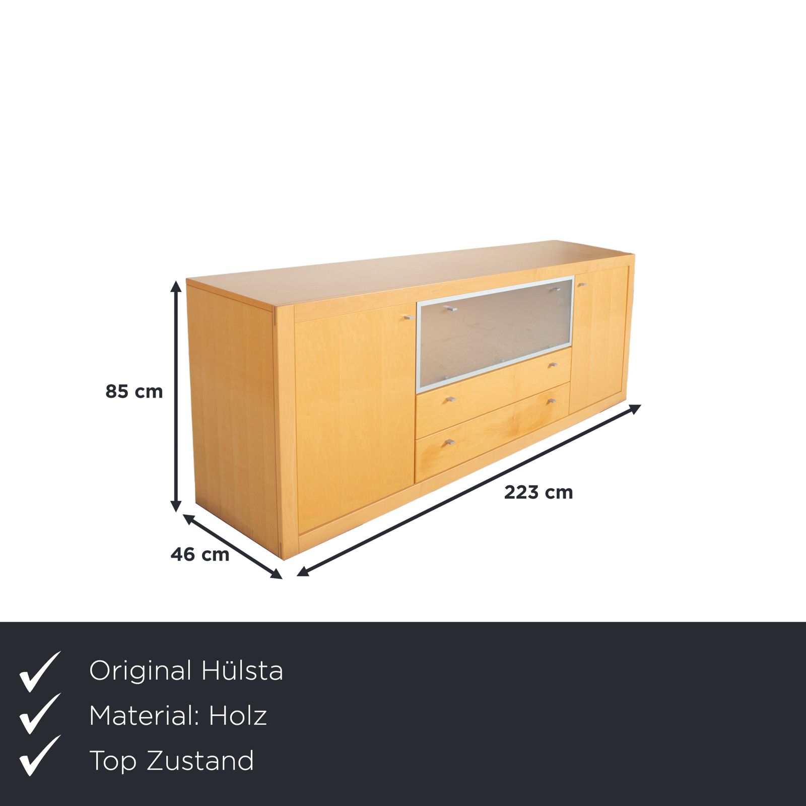 Buffet Hülsta Xelo en bois, brun/brun clair photo furniture