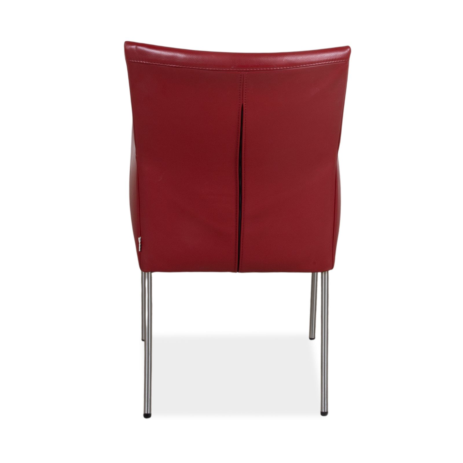 Meubels Set van 4 Bert Plantagie Arc E leren stoelen, rood, eetkamer photo