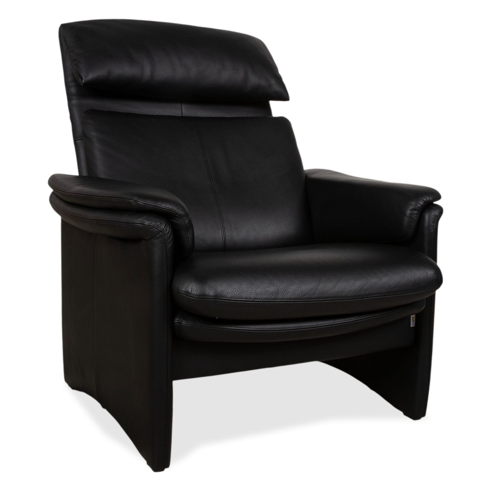 Fauteuil Erpo Lugano en cuir noir, fonction manuelle