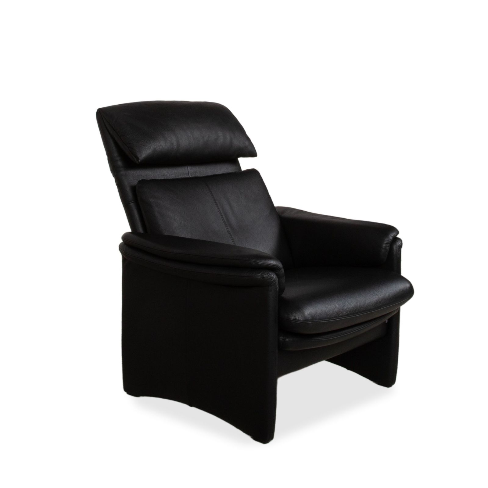Fauteuil Erpo Lugano en cuir noir, fonction manuelle photo for sale
