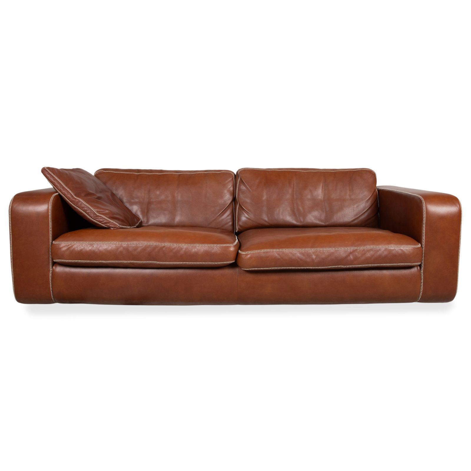 Machalke Valentino Leather Sofa Brown Three Seater