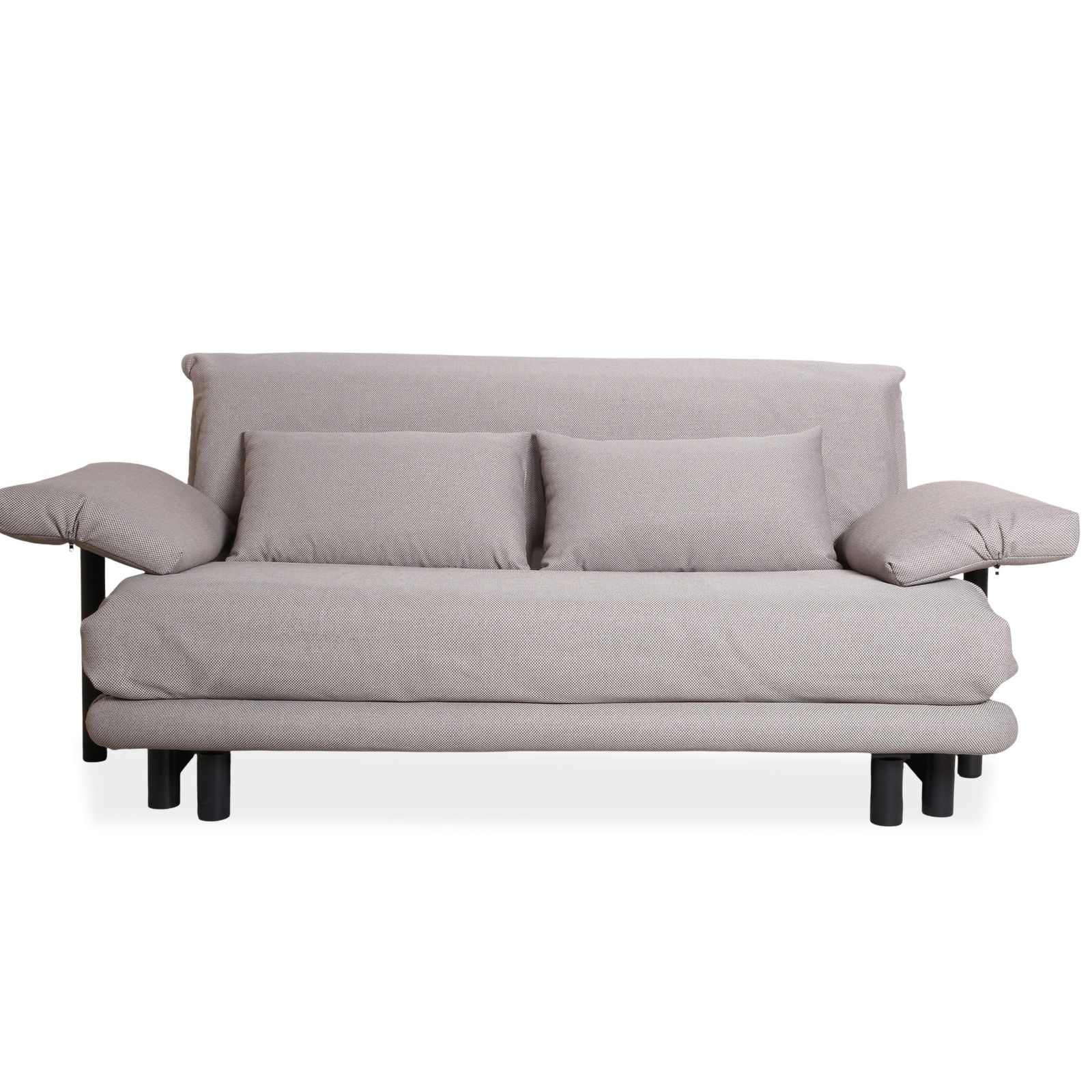 Canapé Ligne Roset Multy 3 places en tissu gris, avec fonction couchage