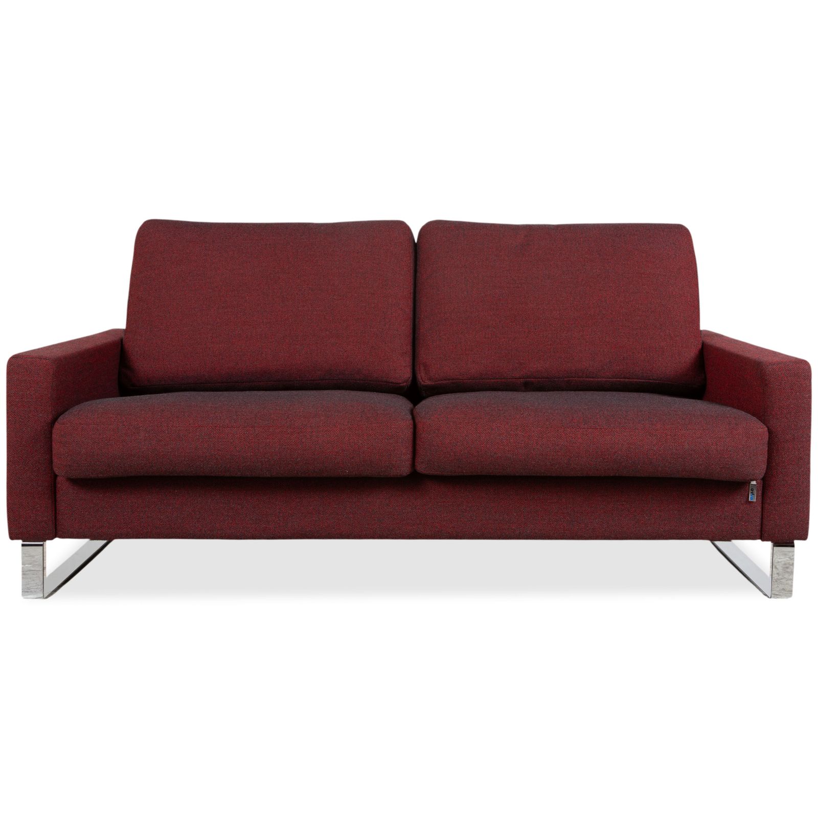 Canapé 2 places Erpo CL 500 en tissu texturé, rouge et noir