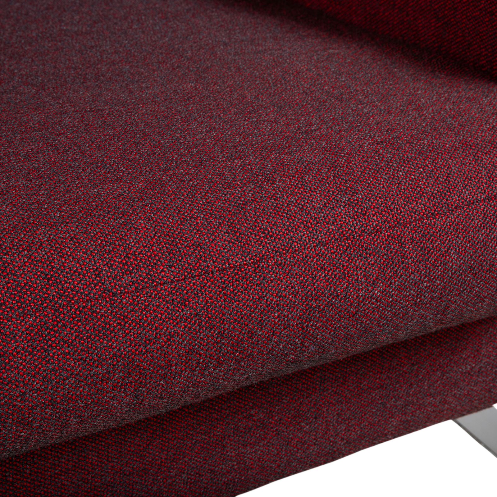 Canapé 2 places Erpo CL 500 en tissu texturé, rouge et noir photo Mobilier