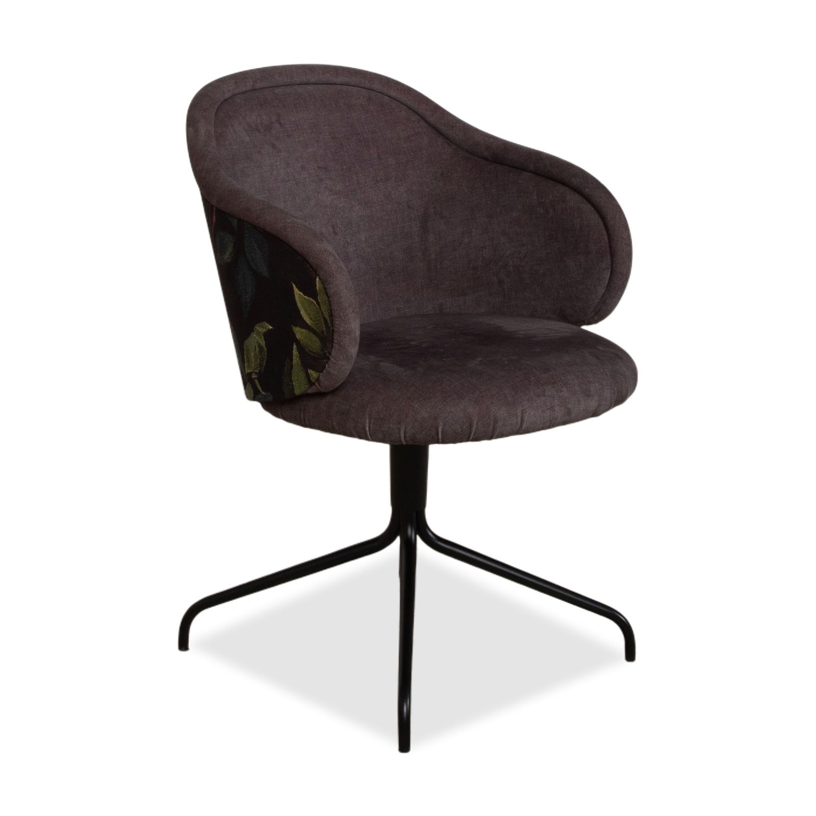 Lot de 4 chaises Freifrau Ona en tissu, marron et gris à motifs photo buy