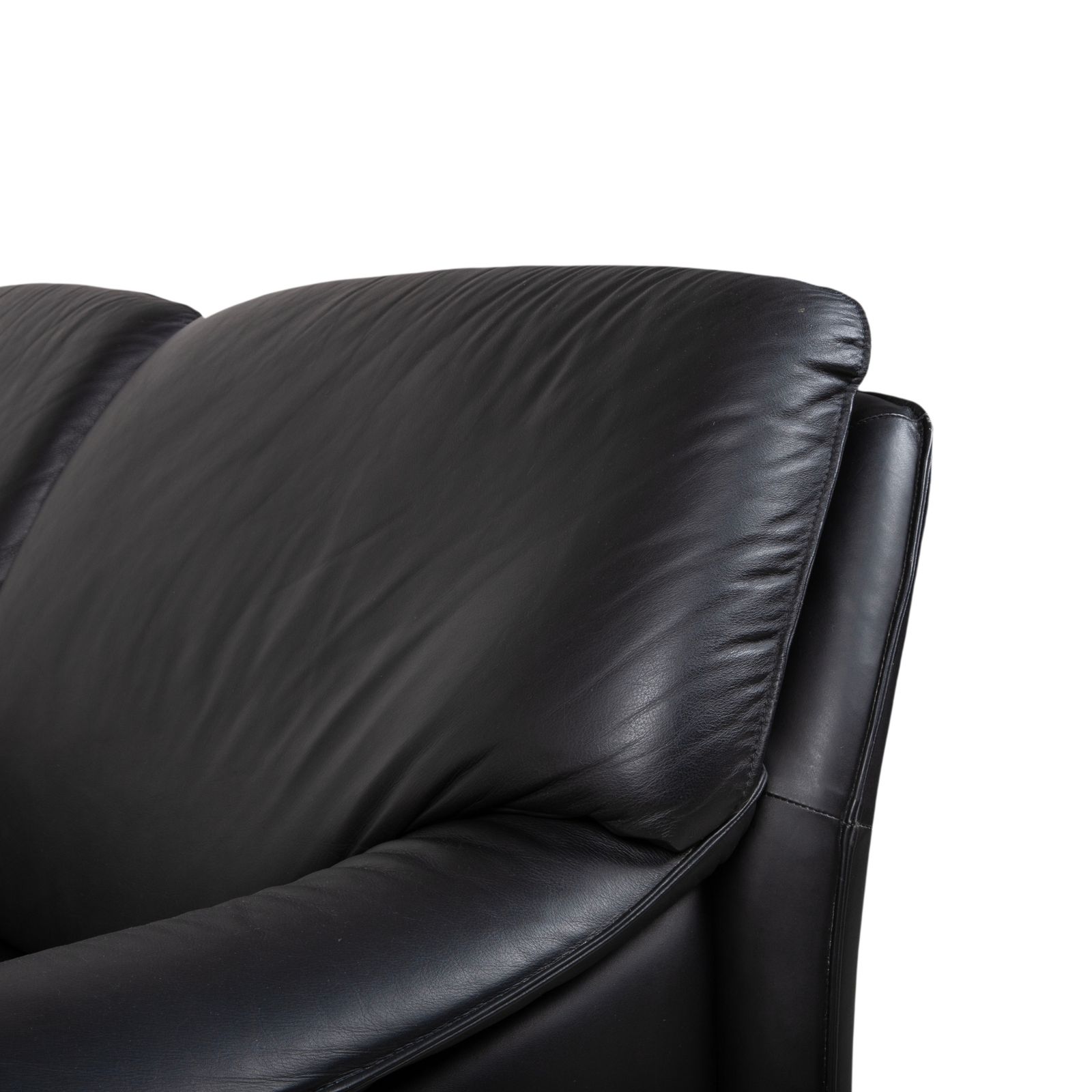 Canapé design 2 places Lauser Atlanta en cuir noir photo buy