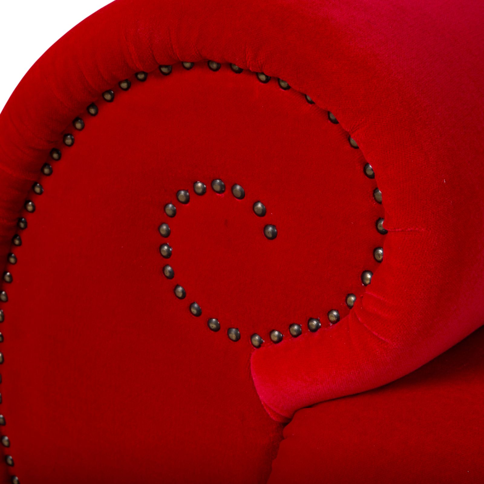 Bretz Gaudi Velvet Fabric Three Seater Red Sofa photo 2123.0