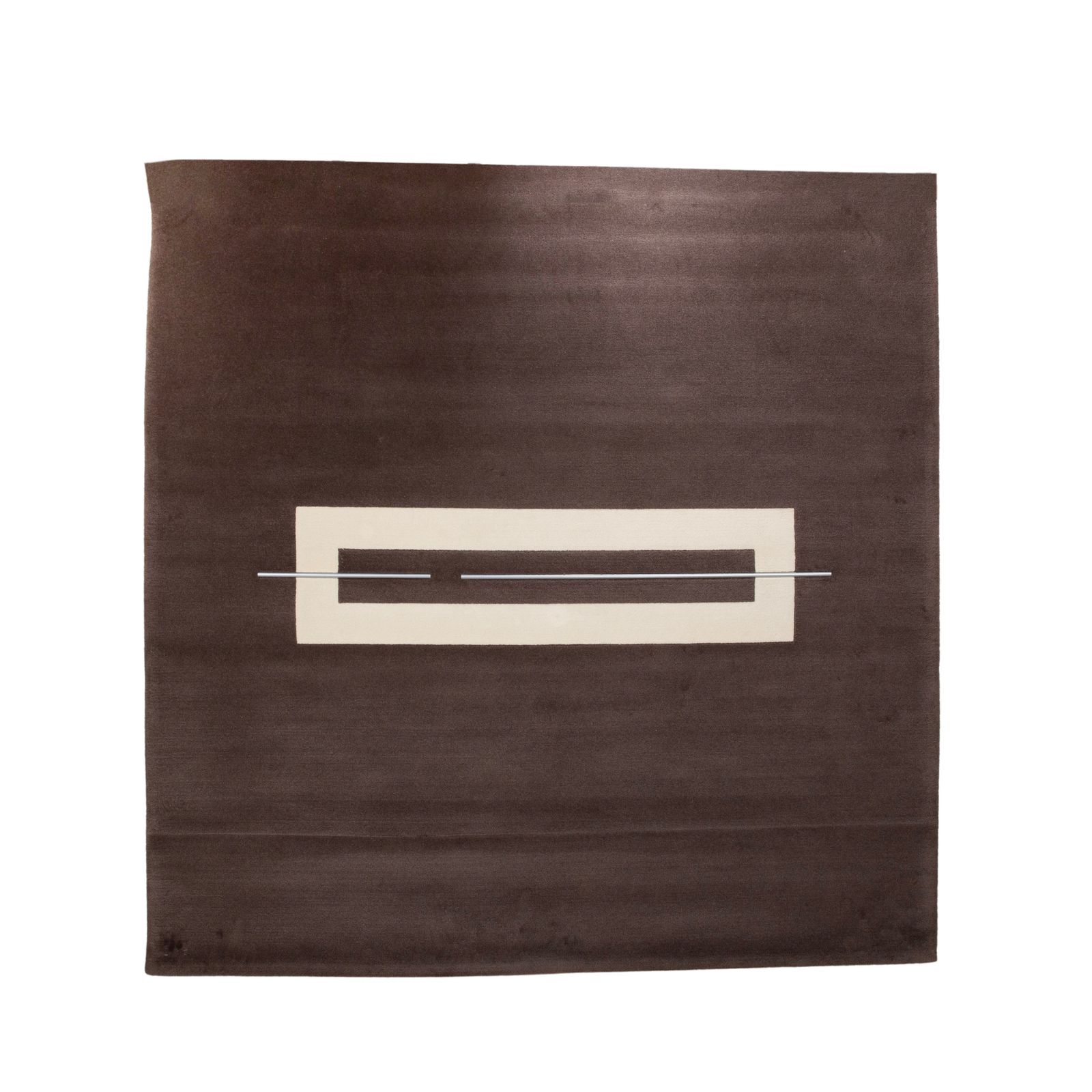 Tapis Jab Anstoetz en tissu brun beige, par Peter Maly, 240 x 235 cm