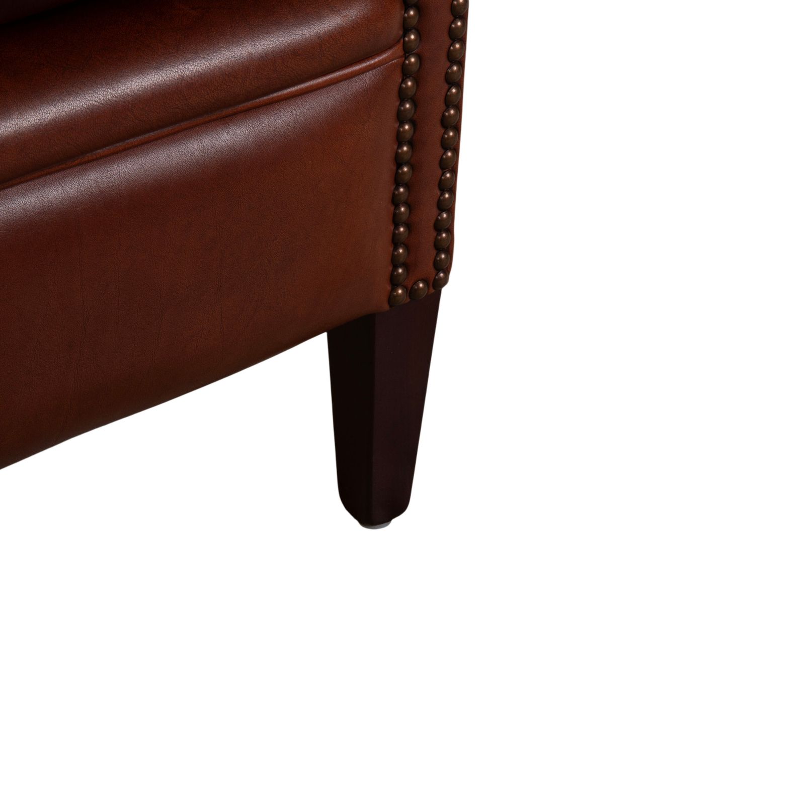 Chesterfield Leather Armchair Brown Cognac Vintage photo Furniture