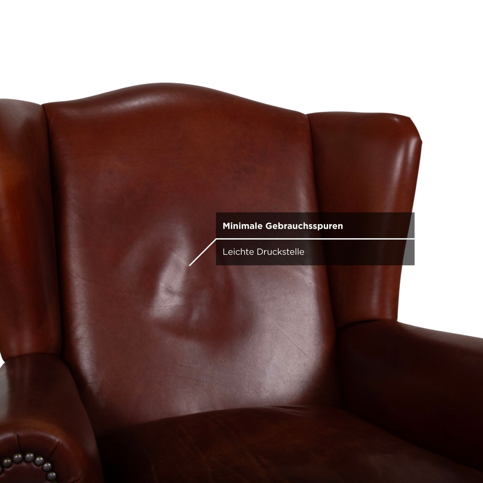 Chesterfield Leather Armchair Brown Cognac Vintage photo vinterior