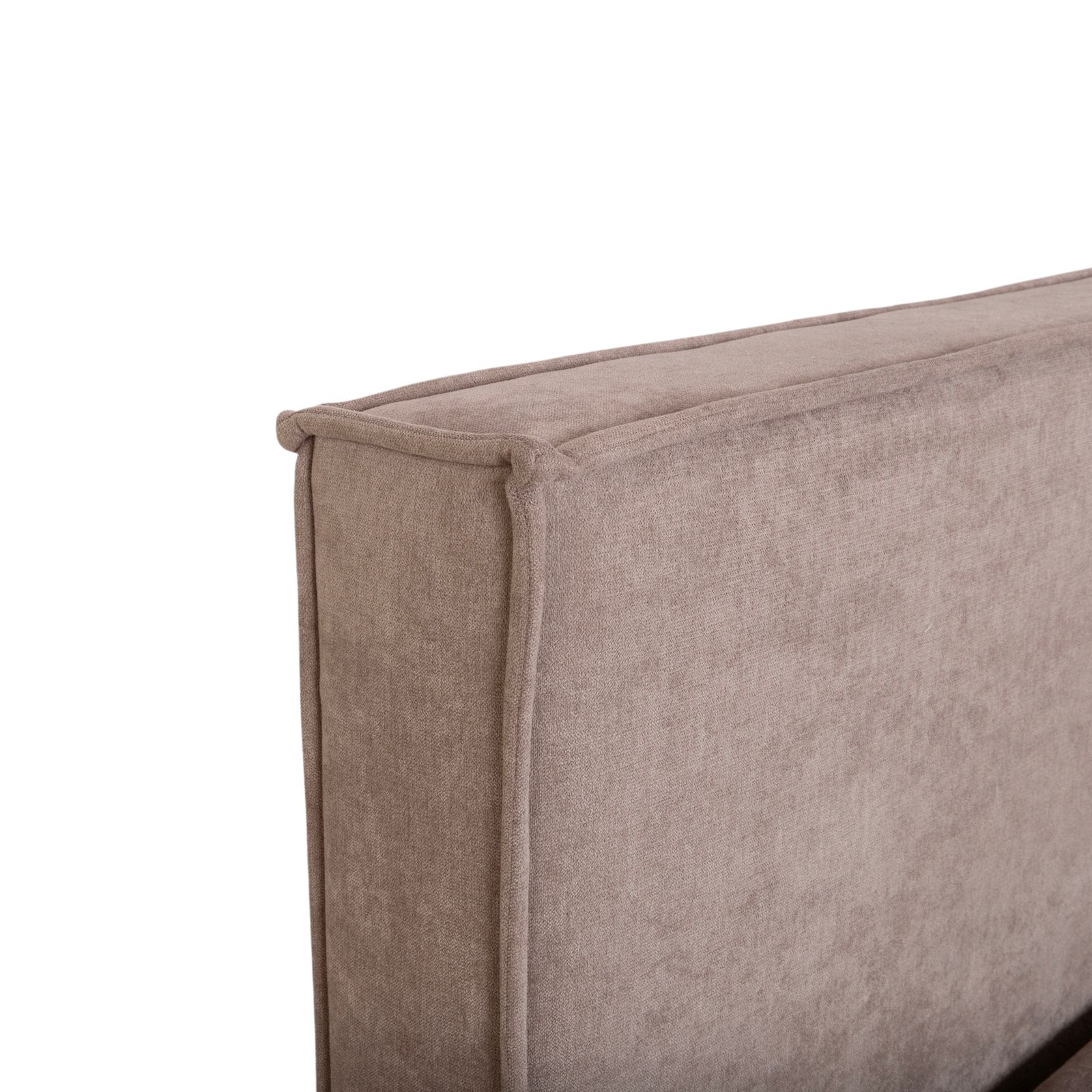 Lit à sommier tapissier Dayco Avalon en tissu gris beige photo vinterior