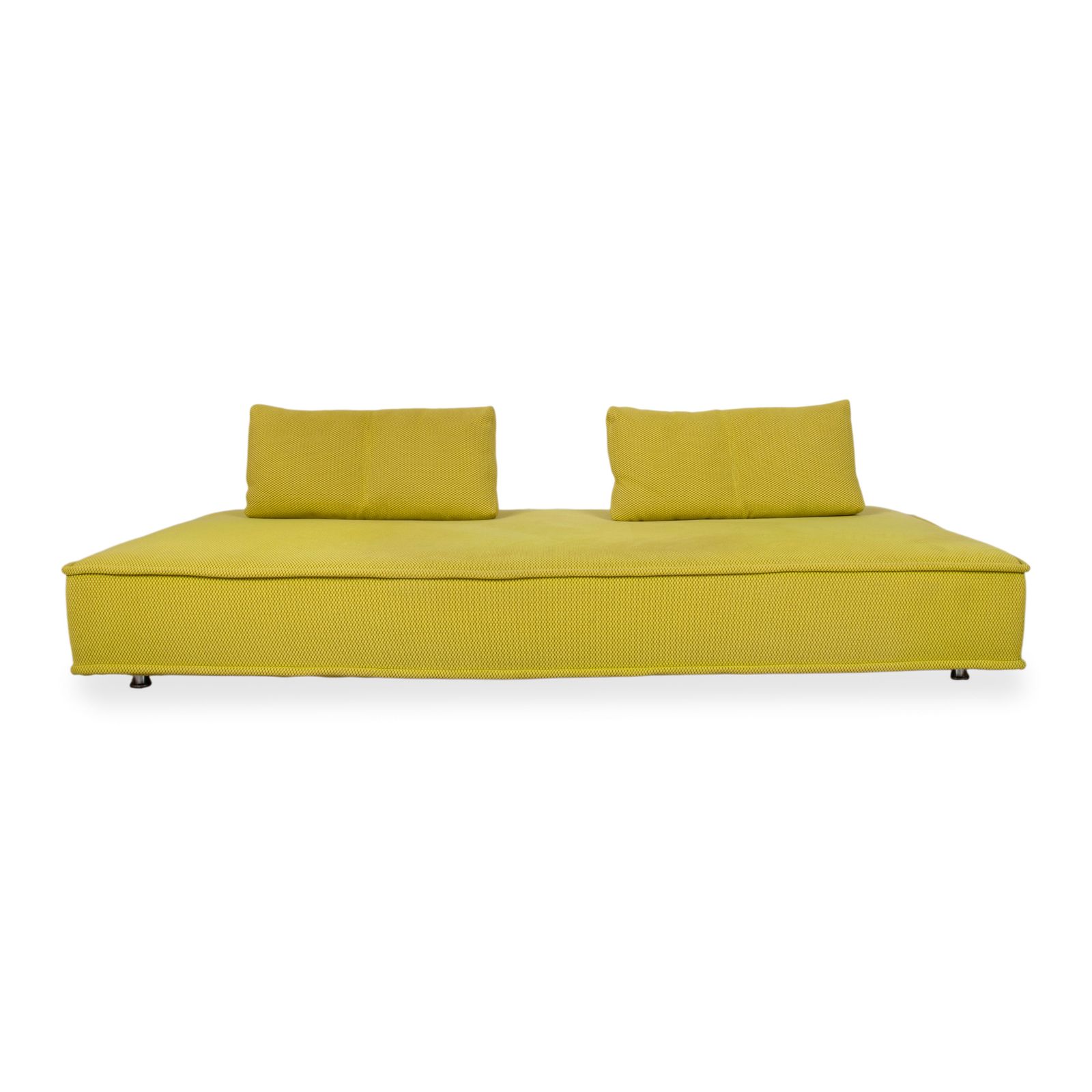 Canapé Roche Bobois Escapade 3 places en tissu jaune-vert