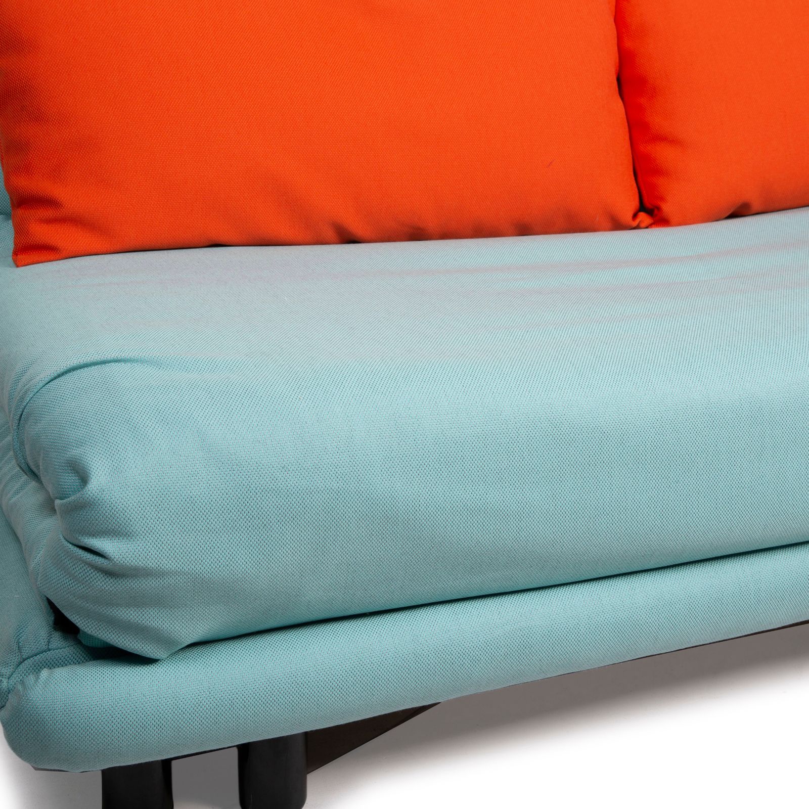 Ligne Roset Multy Stof Bank Blauw Driezitter Slaapfunctie Nieuwe Bekleding photo Meubels