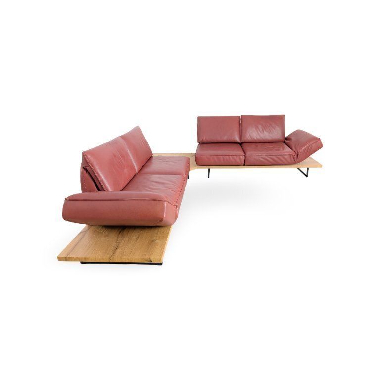 Canapé d'angle Koinor Phoenix en cuir aniline brun, canapé de designer photo buy