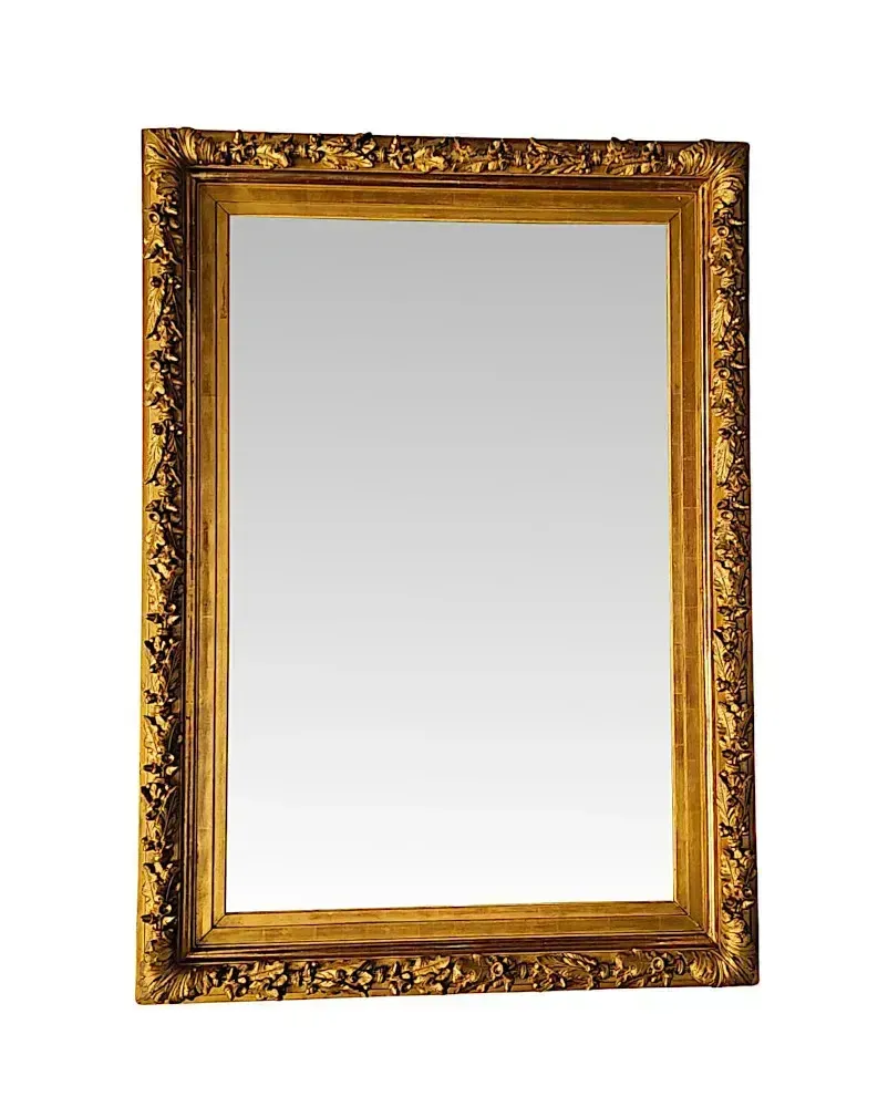 A Gorgeous 19th Century Giltwood Hall Or Overmantel Mirror With Acorn And Oak Leaf Detailing photo furniture
