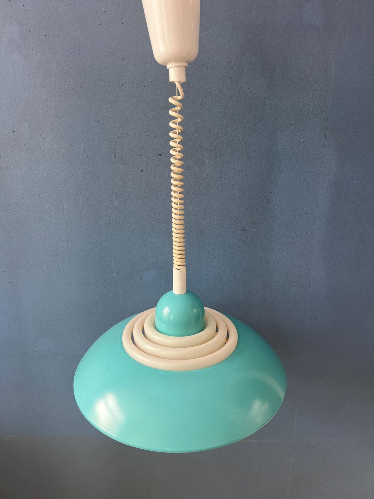 Blauwe UFO Space Age Hanglamp van Knud Christensen photo vinterior