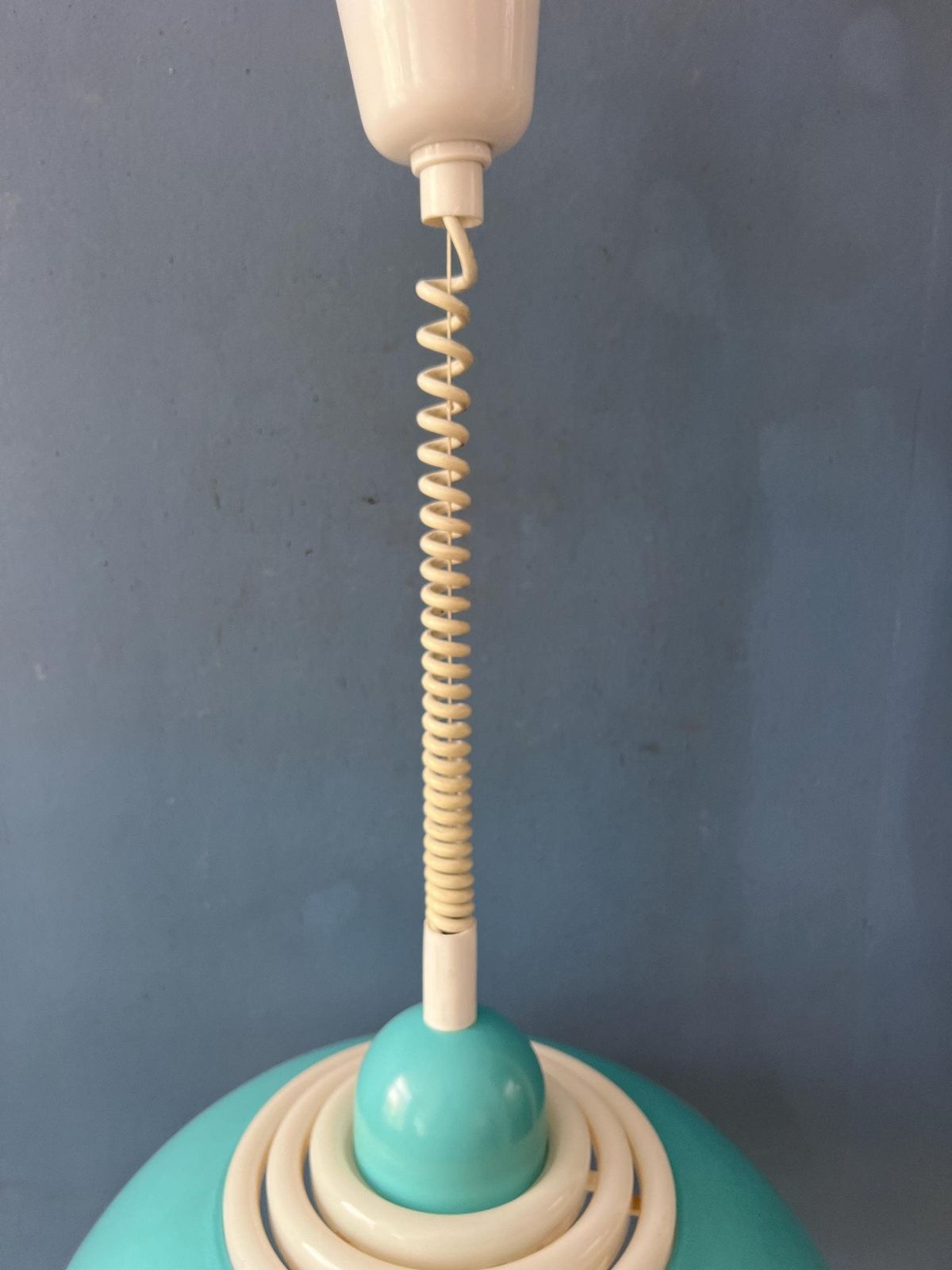 photo for sale Blauwe UFO Space Age Hanglamp van Knud Christensen
