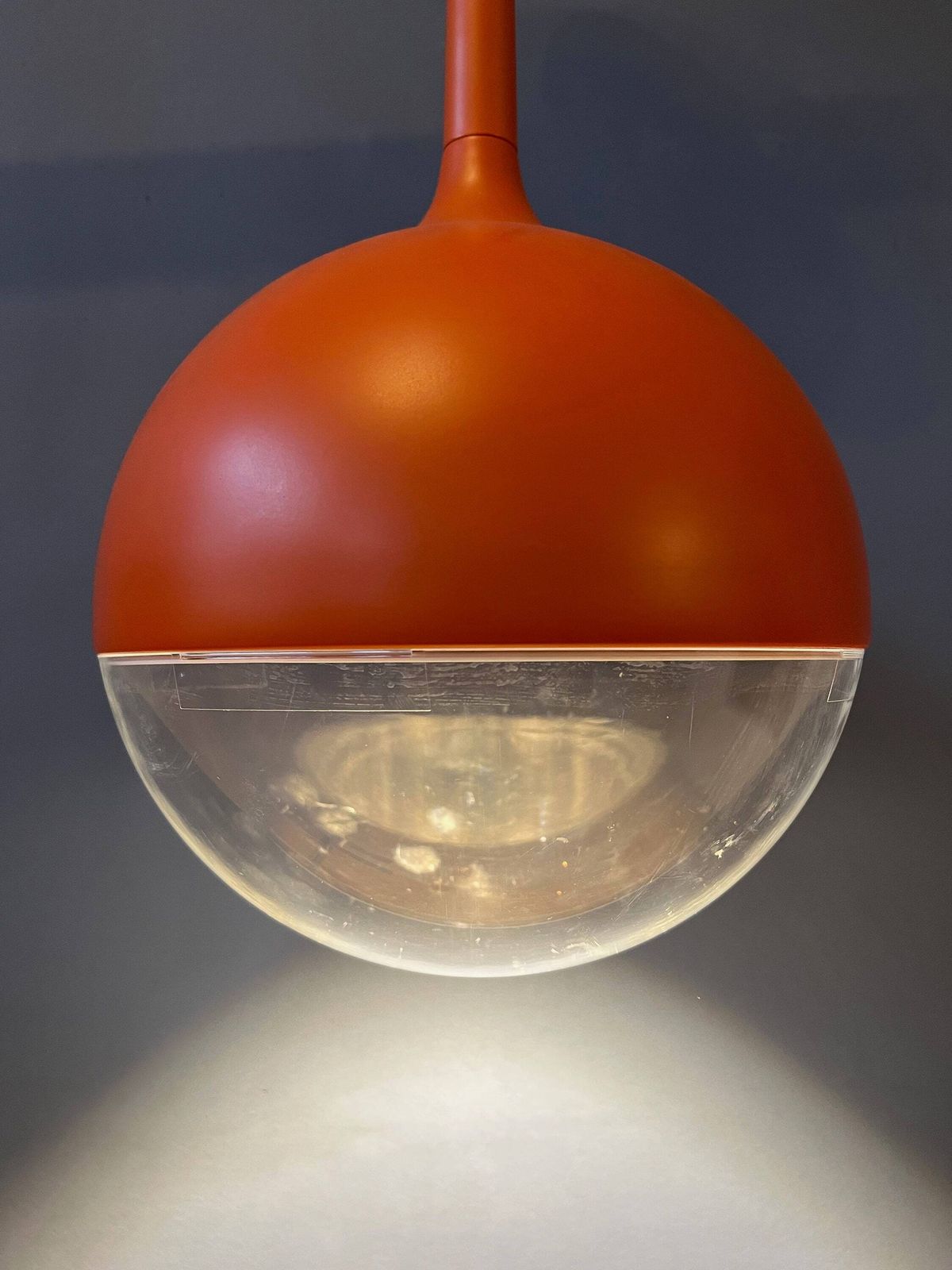 Mid-Century Oranje Ikea Väster Space Age Hanglamp photo for sale