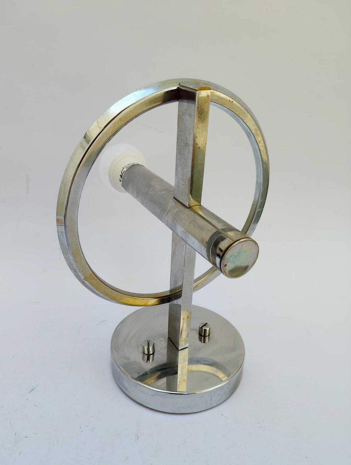 photo for sale Gaetano Sciolari Vintage Space Age Design Chrome Sphere Wall Lamp